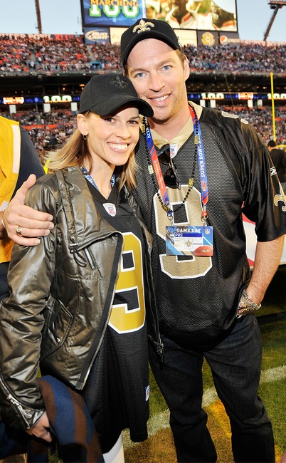 Hilary Swank, Harry Connick Jr, 2010 Super Bowl